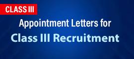 Appointment letter for GR-III